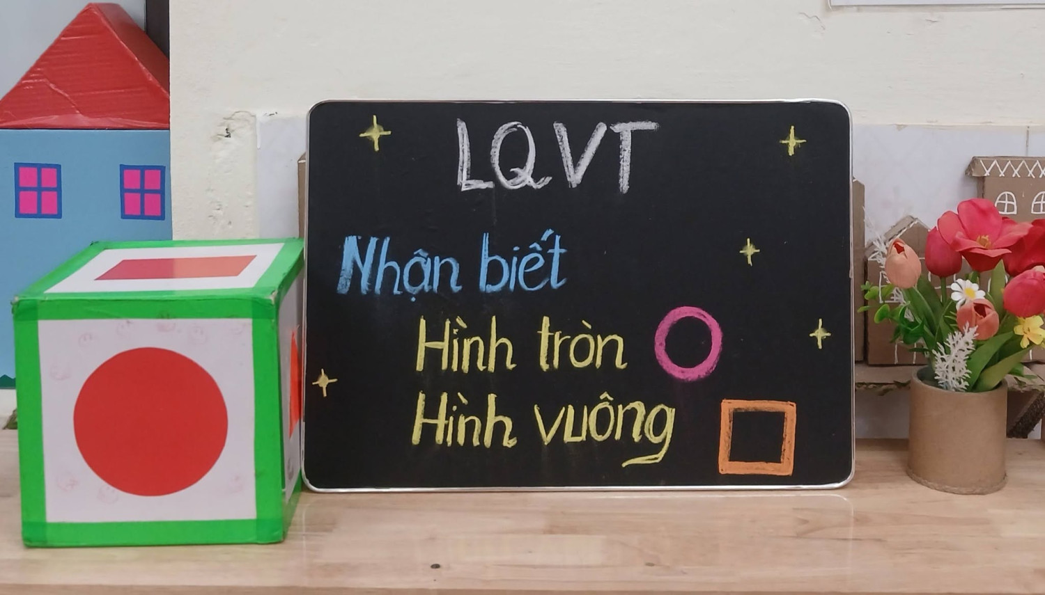 LÀM QUEN VỚI TOÁN – NHẬN BIẾT HÌNH TRÒN , HÌNH VUÔNG